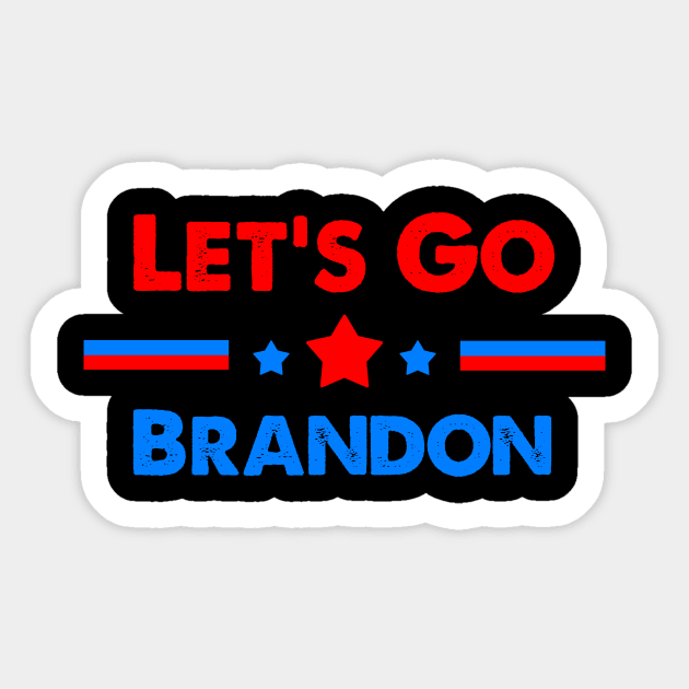 Let's Go Brandon-Political Meme of Funny American Reporting Sticker by mangobanana